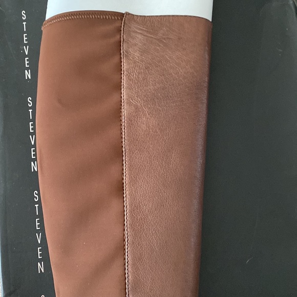 Steven by Steve Madden Brown Ranaldo Leather Boot - Picture 4 of 6